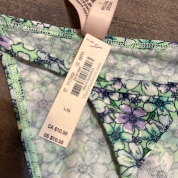 Victoria’s Secret v-string thong. Large. Cute flower pattern in pastels. New. - Picture 4 of 4